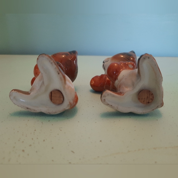 Vintage Ceramic Boxing Cats Kittens Salt & Pepper Shakers SCARCE! - Picture 10 of 13